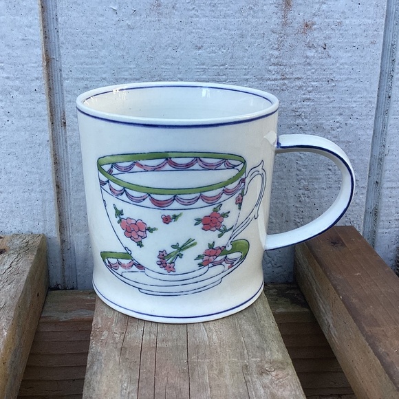 NEW Anthropologie Molly Hatch porcelain coffee tea MUG pink